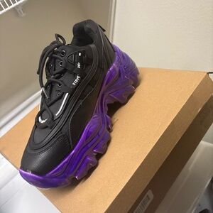 Steve Madden Black and Purple Sneakers